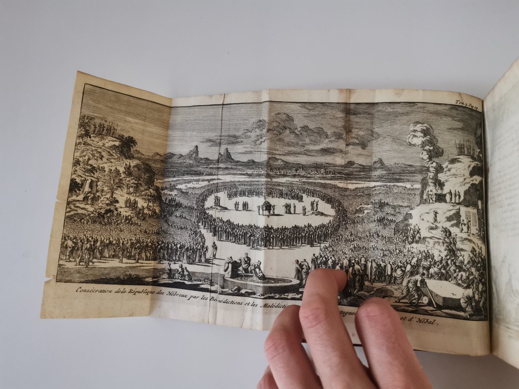 Incisioni: La republique des hebreux, Chatelain Amsterdam, 1713 gravure – Usato da Genève venduto da Atelier.Curio 8