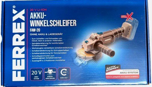 Ferrex Akku Winkelschleifernull