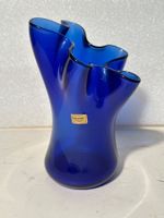 France luminarc vase en verre bleu