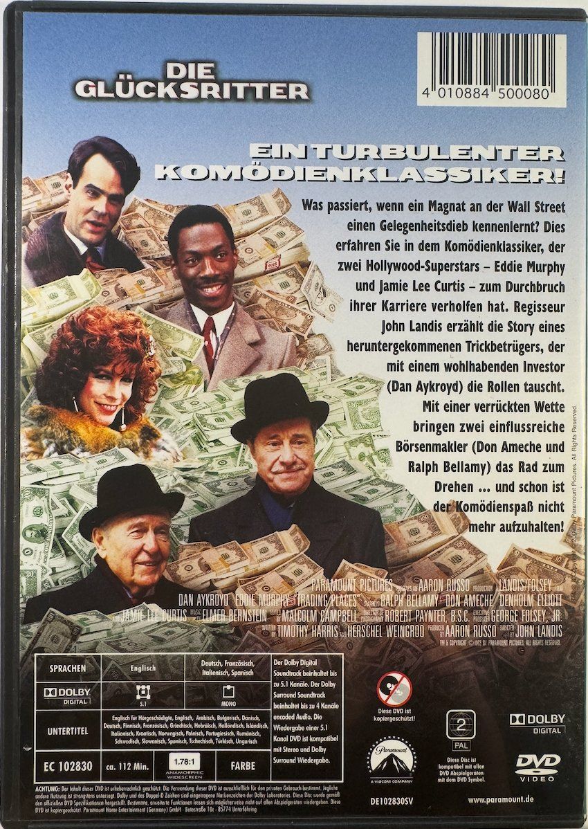 Alle DVDs: DVD DIE GLÜCKSRITTER - DAN AYKROYD - EDDIE MURPHY – Gebraucht aus Wisen von gigisna 2