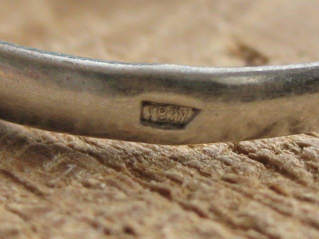 Anelli: Vintage Ring Silber 925 blauer gebänderter Achat / Gr. 61 – Usato da Ermatingen venduto da Decovin 5