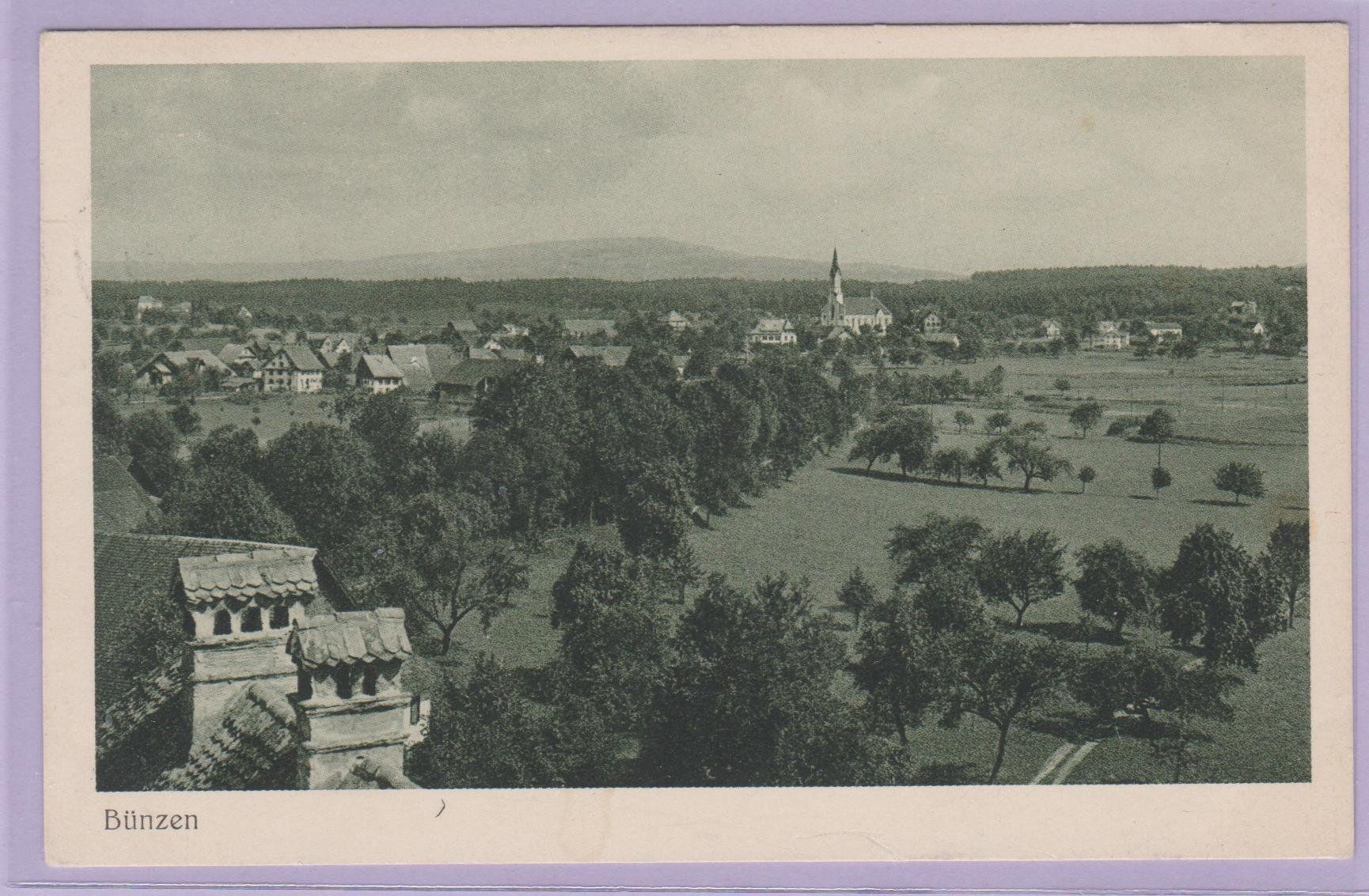 Cartoline postali: Bünzen  AG    :    alte Ansichtskarte von 1926 – Usato da Vitznau venduto da Ropaku