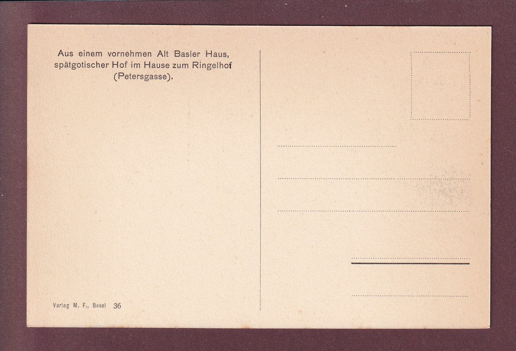 Cartoline postali: Altes BASEL - Petersgasse – Usato da Pully venduto da nicecards 1