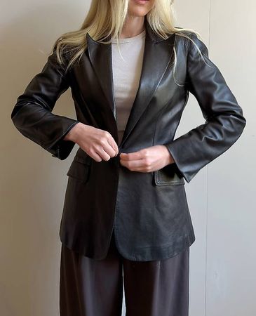 Gucci Vintage Lederblazer aus Lammleder