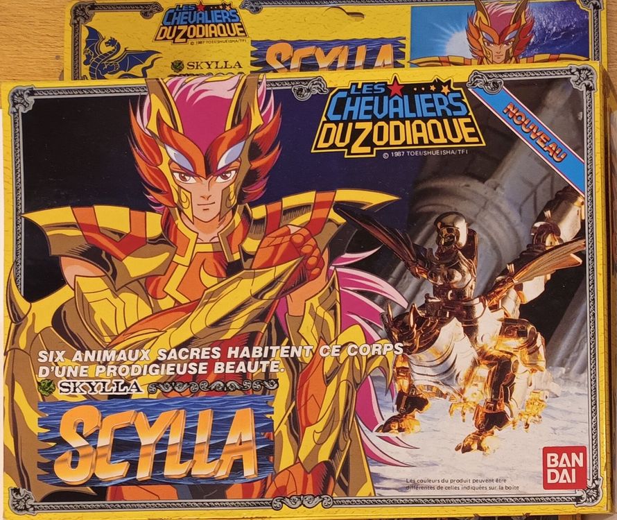 1988 SAINT SEIYA Vintage Chevalier Zodiaque SCYLLA Figurine bandai armure jambe