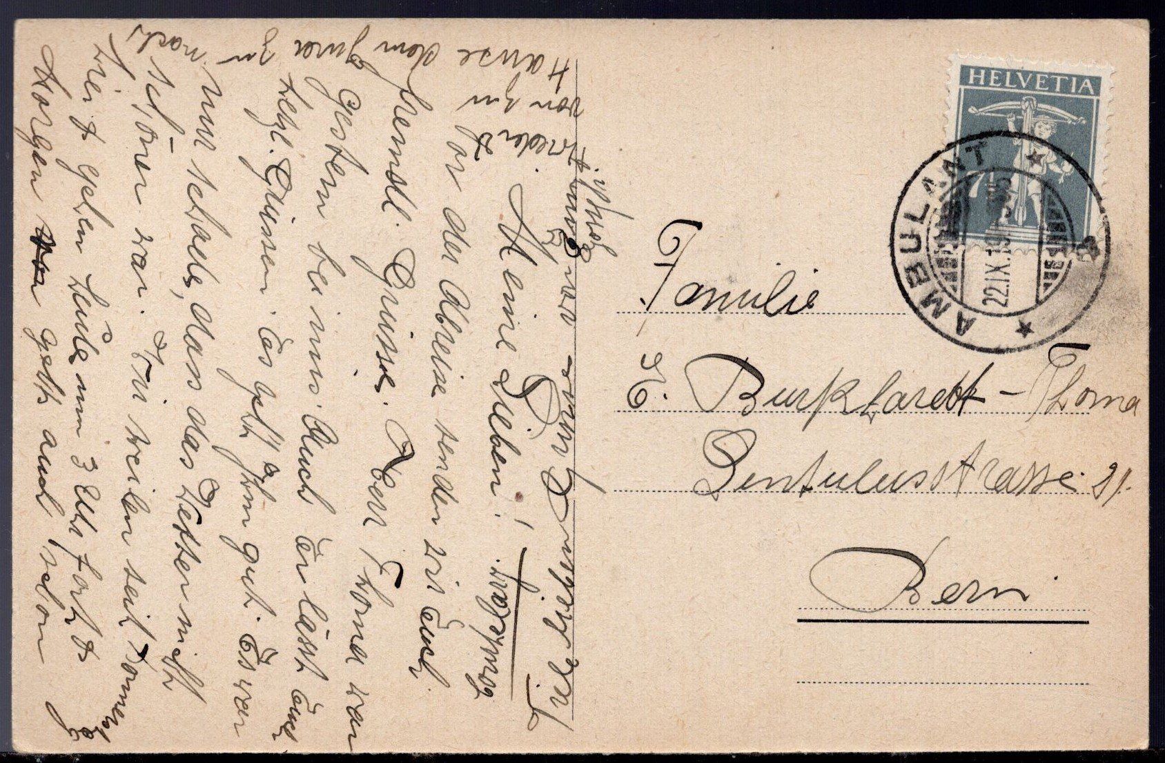 Cartoline postali: Bad Schinznach    AMBULANT, 22.IX.19- – Usato da Aarau venduto da kufi44 1