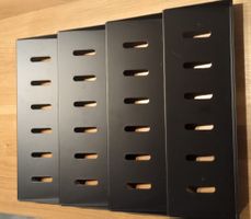 Lot de 4 supports à épices métalliques noirs