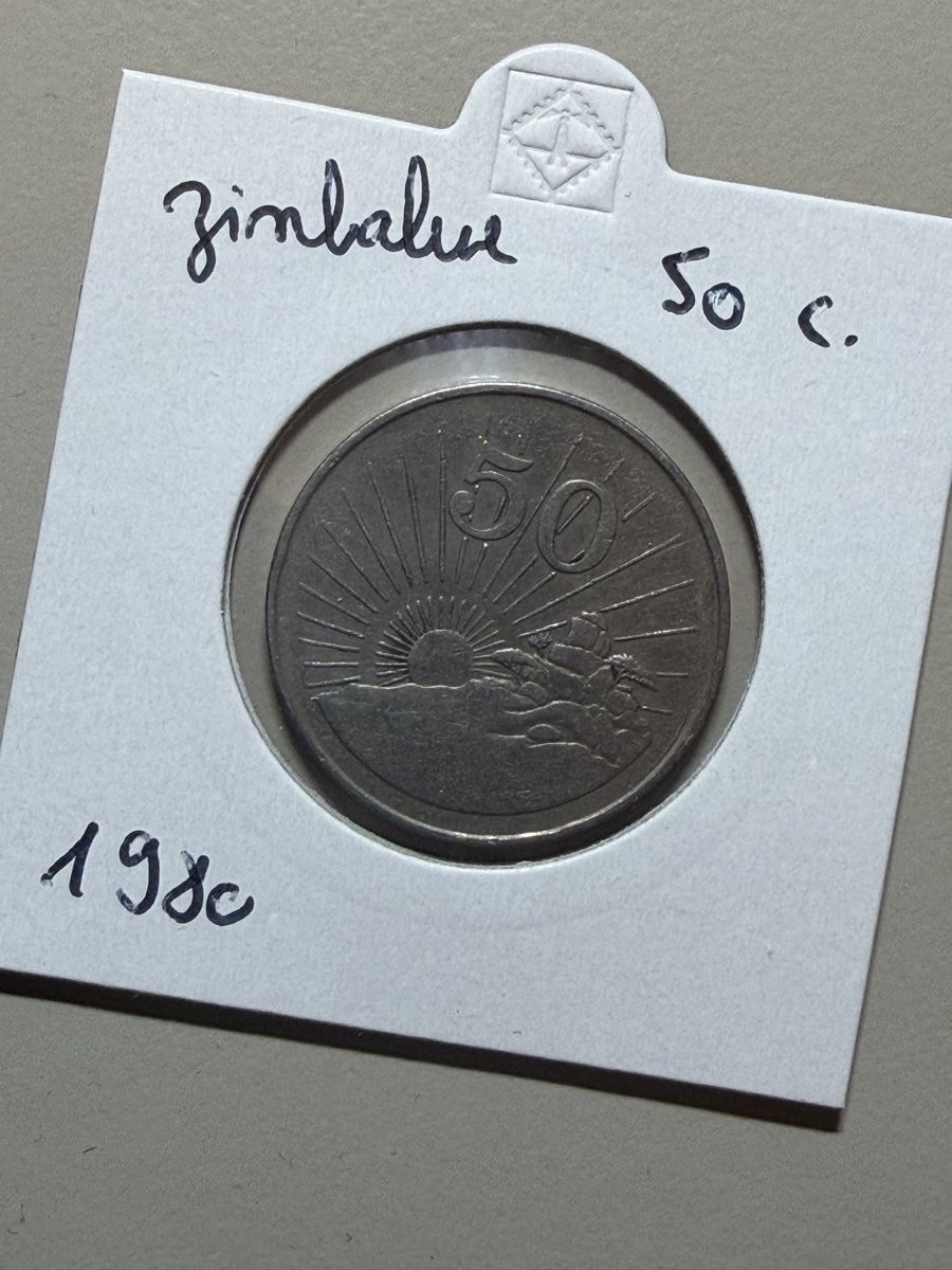 Alle Münzen: Zimbabwe- 50 cents - 1980 – Gebraucht aus Payerne von Mike1682