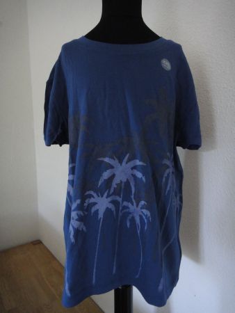 T-Shirt mit Palmenprint, blau, Sommer-Look 🌴, XXL 14 Jahre