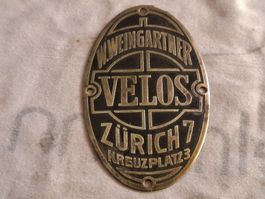 vélos farrader oldtimer plaquette de cadre Weingartner ZH 7