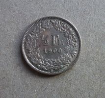 ++ 1/2 Franken 1900 B, gute Erhaltung