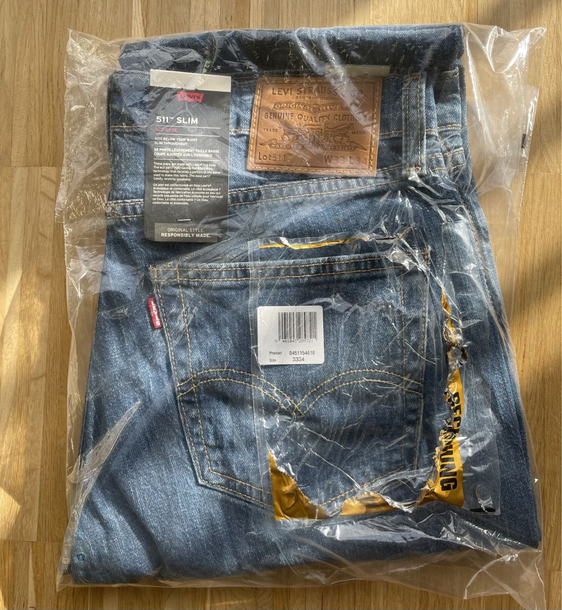 Levi's Jeans: Levis Jeans 511 33x34 Neu – Nuovo e nell'imballaggio originale da Zürich venduto da idemehore