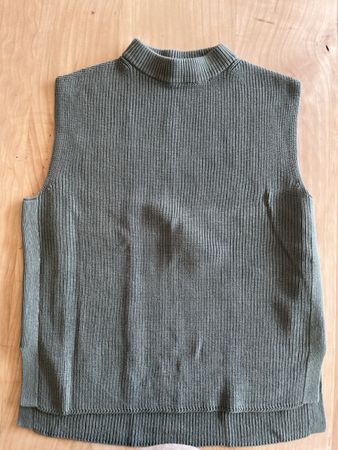 Paul Kehl Top XL Olivgrün Strickweste Baumwolle Organic 49