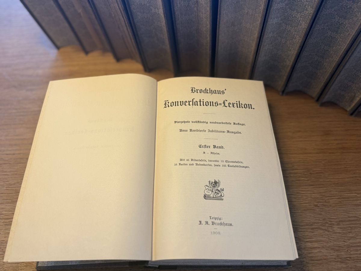 Libri: Brockhaus Konversationslekikon Leipzig 1908  – Usato da Winkel venduto da grexy 8