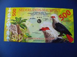 Seltene 500 Gulden 2016, Nederlands- Mauritius , Unc