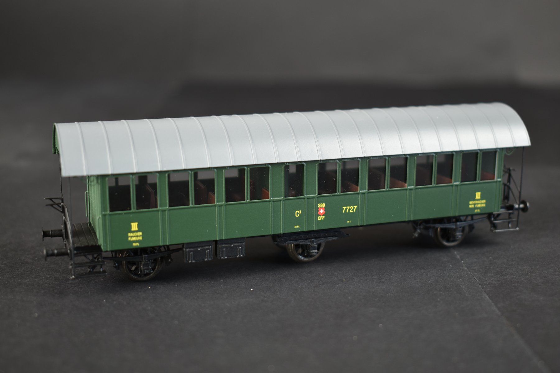 Born Modellini di ferrovie: Born SBB Historischer Wagen C3 7727 – Nuovo (secondo la descrizione) da La Chaux-de-Fonds venduto da S6rp
