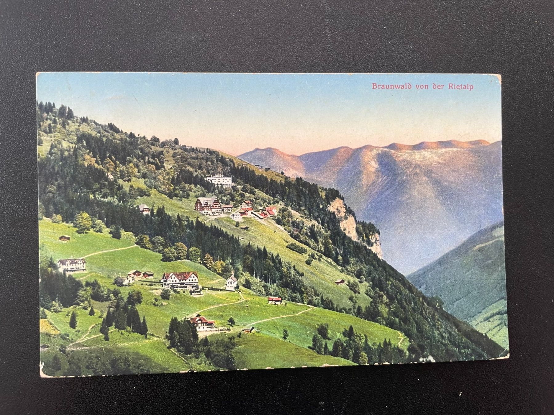 Cartoline postali: AK GL Braunwald, von der Rietalp – Usato da Thal venduto da Danny82