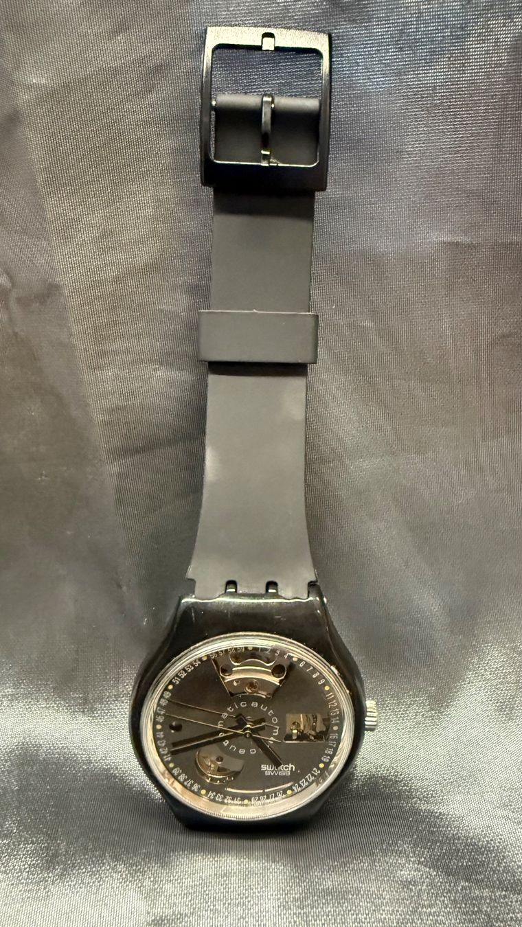 Swatch Uhren: Swatch Automatic Uhr Black Motion SAB100 Swiss Made – Gebraucht aus Glattbrugg von Xena14