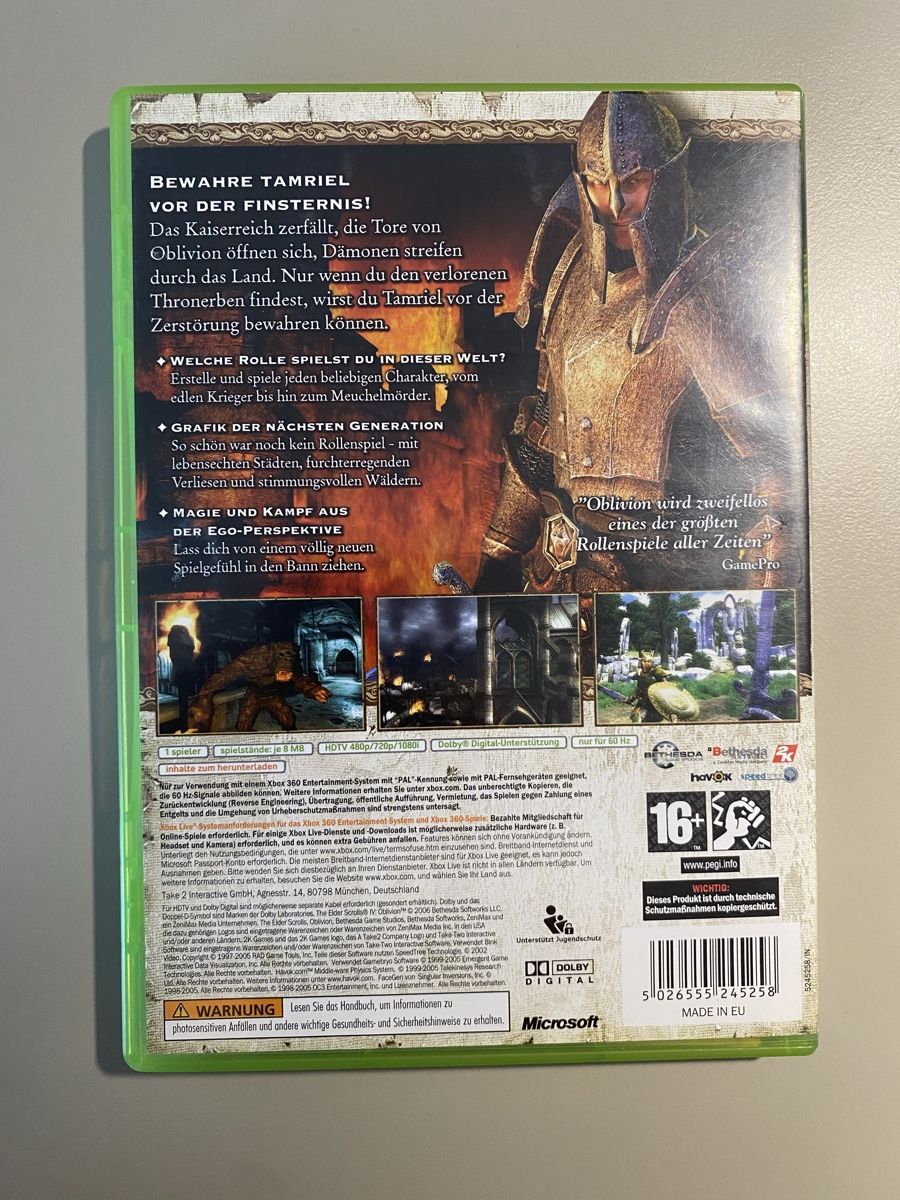 Microsoft Giochi: The Elder Scrolls 4 - Oblivion - für Xbox 360 – Usato da Thunstetten venduto da Virus_33 2