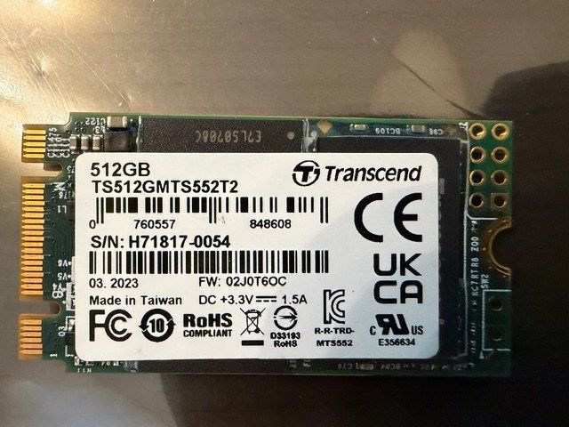 Transcend 512 GB MTS552T2 SATA III M.2 SSD Industrial (Neu (gemäss ...