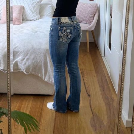 Miss Me Vintage Miss Me Flared Jeans Blue