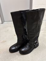 Damen Stiefel schwarz - Grösse 37 - breiter Schaft