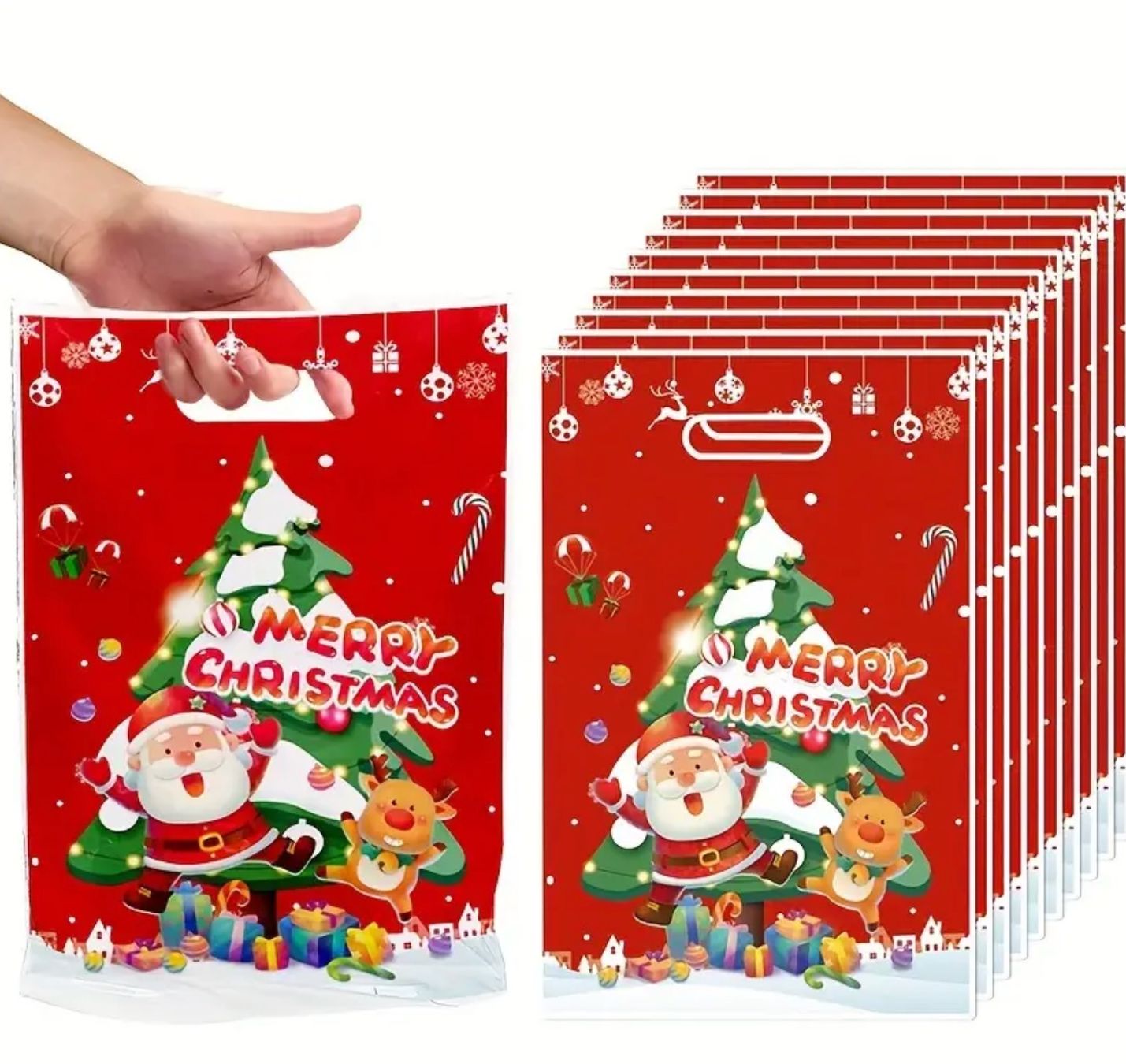 Tutte le decorazioni: 10er-Pack Weihnachts-Party-Geschenktüten – Nuovo e nell'imballaggio originale da Wagenhausen venduto da Kahlen