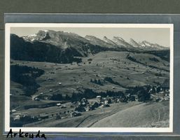 AK sw Lisighaus- Wildhaus SG mit Churfirsten ©Dietrich ≈1935