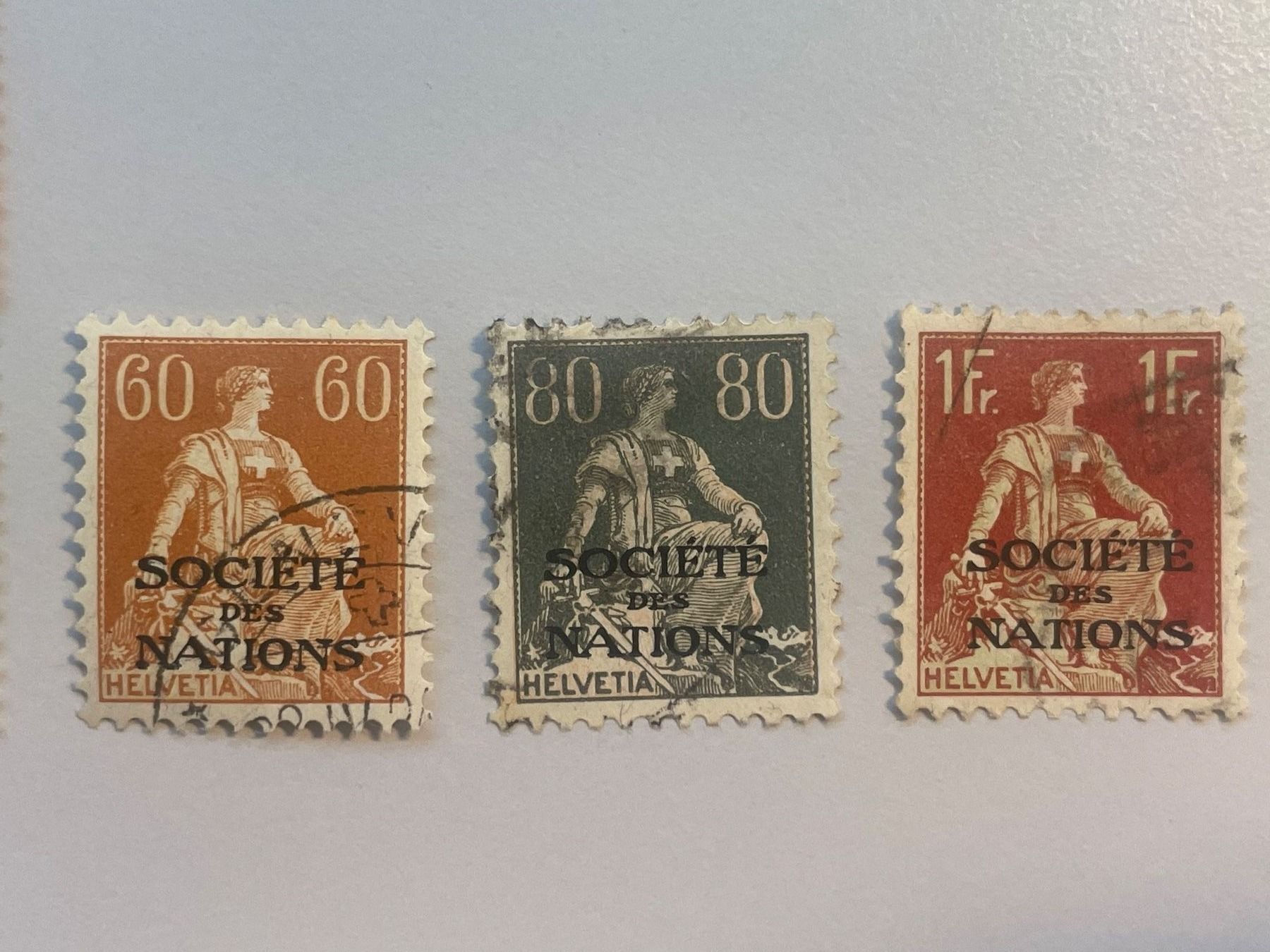 Alle Briefmarken: 1922, SDN (D III), gestempelt – Gebraucht aus Küssnacht am Rigi von POSTOMASTER 2