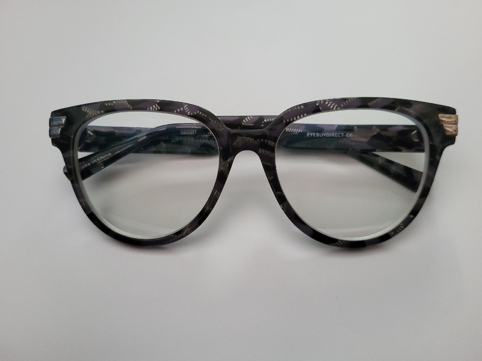 Brillen & Gläser: Stylish Eyebuy Direct "Moira" Cat Eye Frames - Gray Acetate – Gebraucht aus Glarus von tale1991