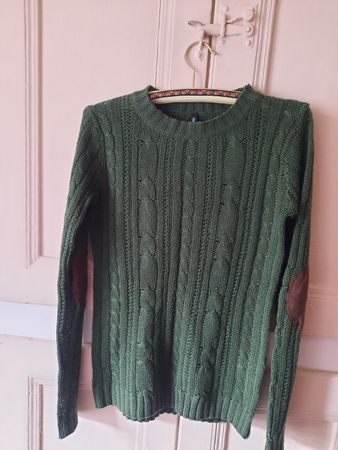 Pull vert, taille S