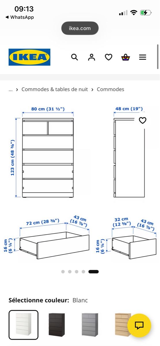 Commodes: Commode Malm – D'occasion à Fregiécourt par cclmr 2