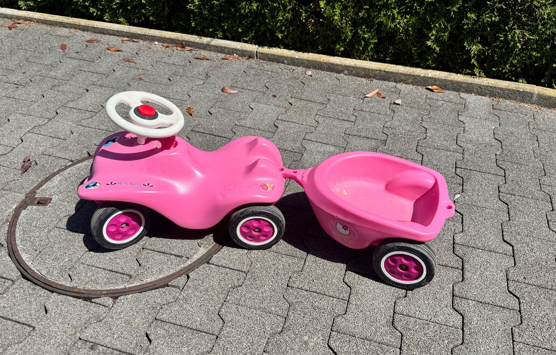Big Veicoli per bambini: Bobby Car mit Anhänger Rosa – Usato da Reichenburg venduto da bibo222 5