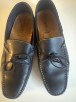 Florsheim Loafers Leather Navy Blue Made in Italy 42