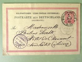 (p) POSTKARTE aus Deutschland 1885