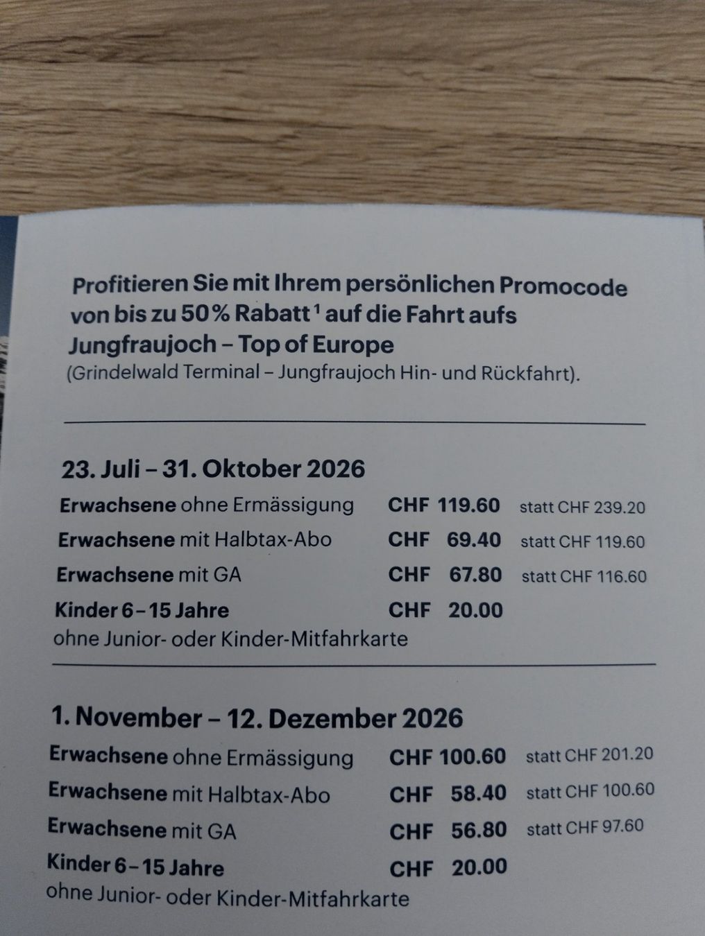 Buoni: Gutschein Jungfraujoch bis 50% Rabatt – Nuovo (secondo la descrizione) da Full-Reuenthal venduto da Ilor0309 2