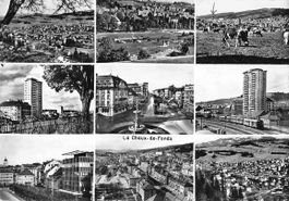 SOUVENIR de La Chaux-de-Fonds - 9-Bild-Karte 1959
