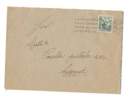 Fraconcobollo e busta, circolata nel 22.09.1948