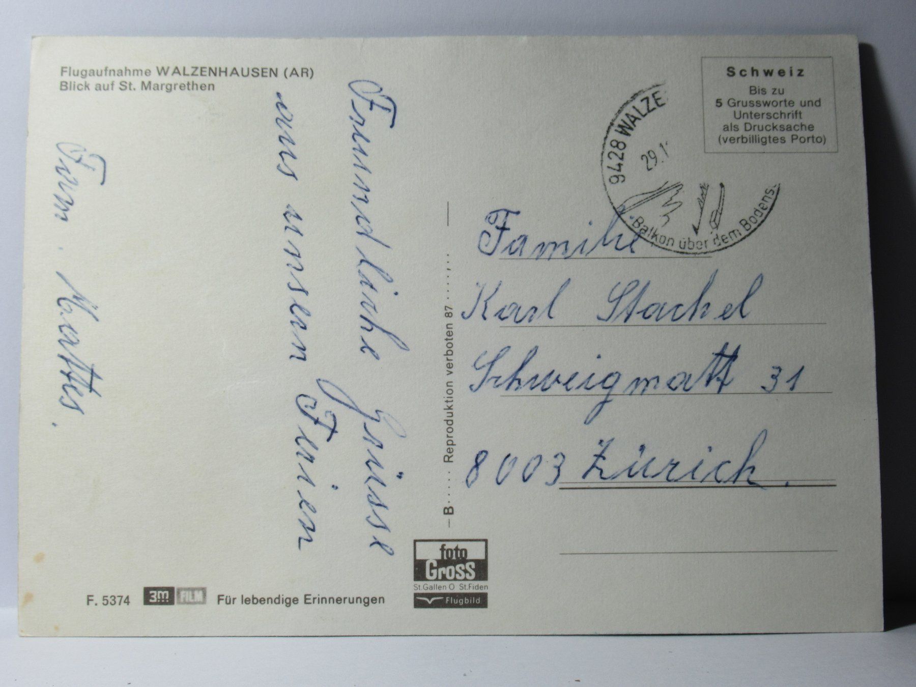 Ansichtskarten: Walzenhausen – Gebraucht aus Grenchen von Bluemchen1900 1