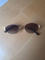 Sonnenbrille oval goldfarben sehr guter Zustand