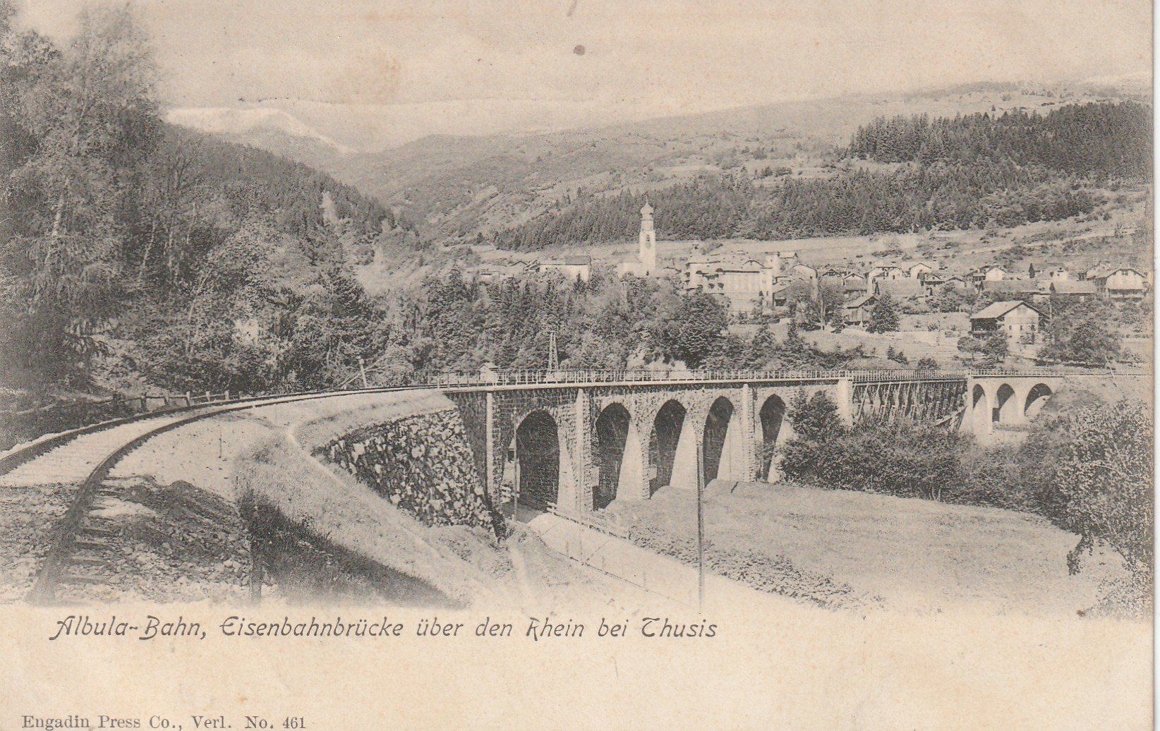 Cartoline postali: 3 verschiedene Ansichtskarten von der Albula Bahn1903 – Usato da Rupperswil venduto da Ema10