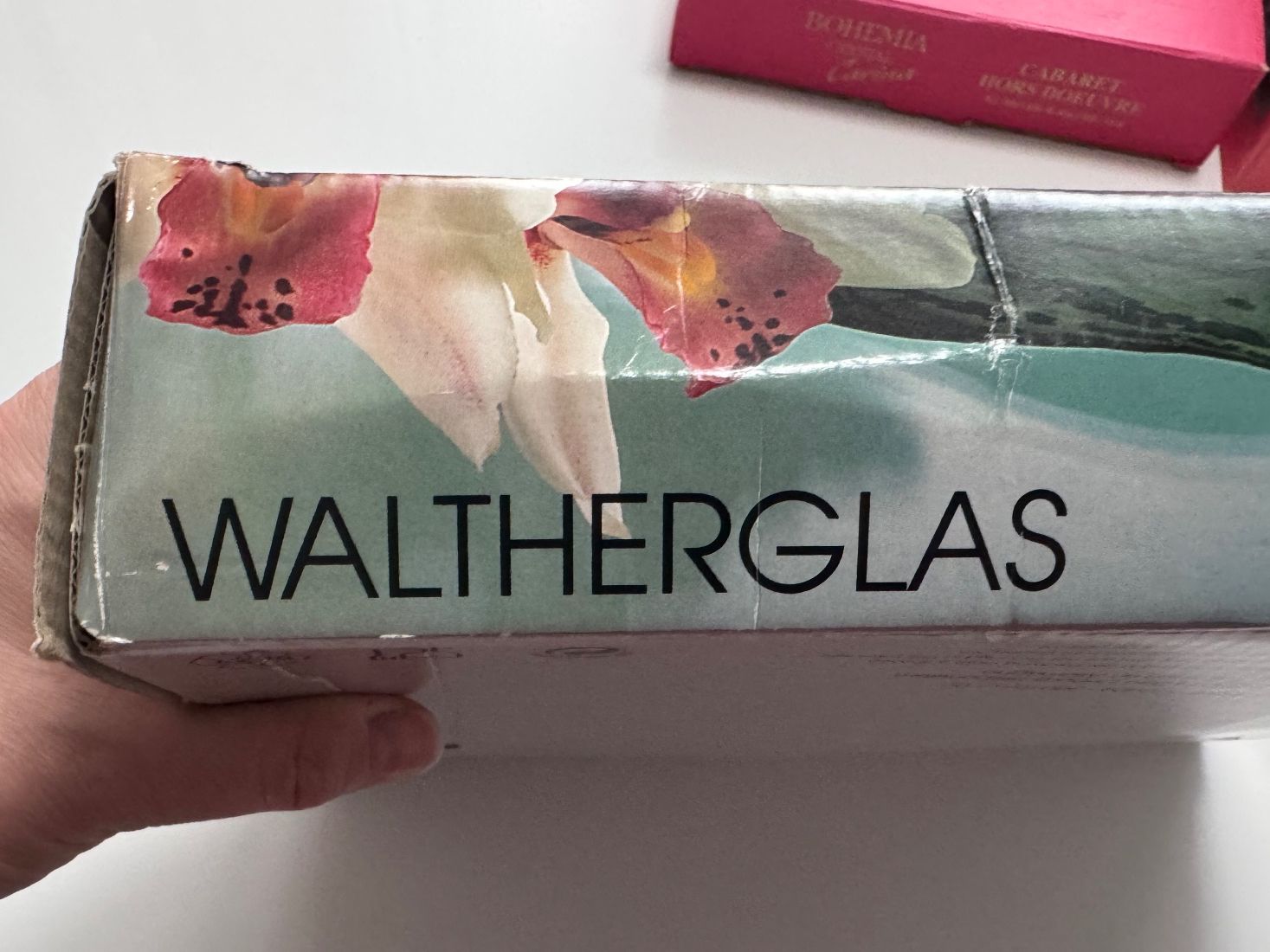 Bicchieri: Vintage original Waltherglas Blattschale – Nuovo e nell'imballaggio originale da Zürich venduto da Soleneve 2