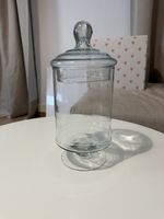 Bonbonnière en verre transparente avec couvercle bon état