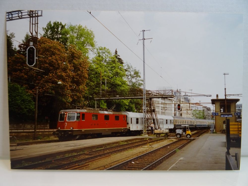 Foto SBB Re 4/4 II 11297 DB Schnellzug in St. Gallen, 05/93 (Neu ...