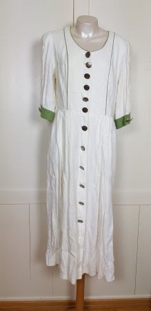 Kleid, Trachtenkleid, Dirndl, Leinen, Gr. 46