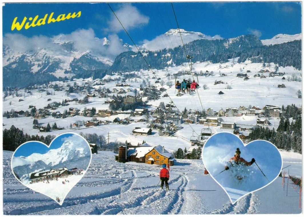 Cartoline postali: Wildhaus - 3 Bild AK – Usato da Binningen venduto da Mountainrider