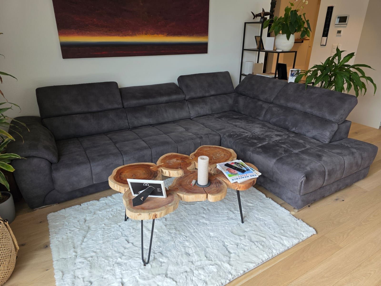 Divani: Grosses elektrisches Ecksofa/Lounge Sofa, grau, neuwertig! – Usato da Grabs venduto da tobias.haeggi