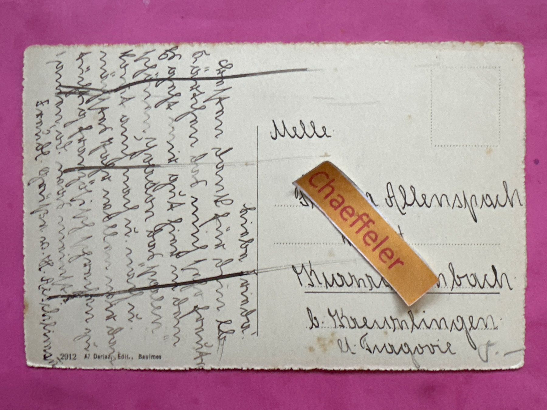 Cartes postales: Yverdon - Le Château – D'occasion à Zürich par Chaeffeler 1