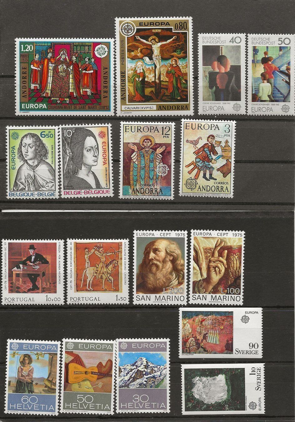 Tutti i francobolli: Europa Tous les pays 1975 ** – Nuovo (secondo la descrizione) da Sion venduto da PierreP01