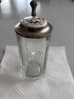 Bierkrug Feldschlösschen 0.4 Liter mit verziertem Zinndeckel